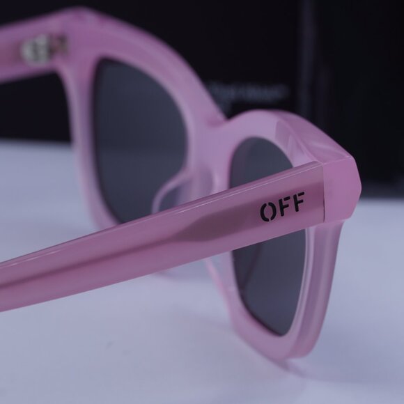 Off-White OERI143 LINCOLN 3007 Square Sunglasses – Pink/Dark Grey - Picture 9 of 10